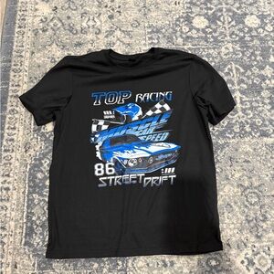 Black and Blue Racing Graphic T-Shirt